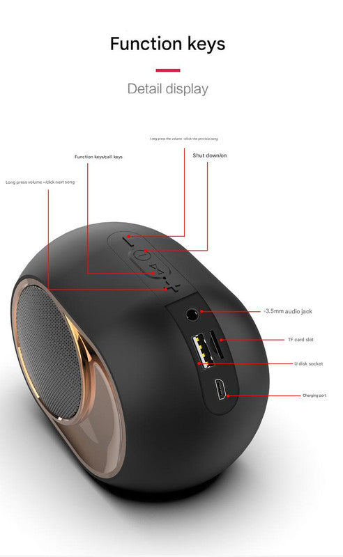 Portable Wireless Bluetooth 5.0 Speaker - TWS Stereo, Powerful Bass, Hands-Free Calls & Multiple Playback Modes(blue)