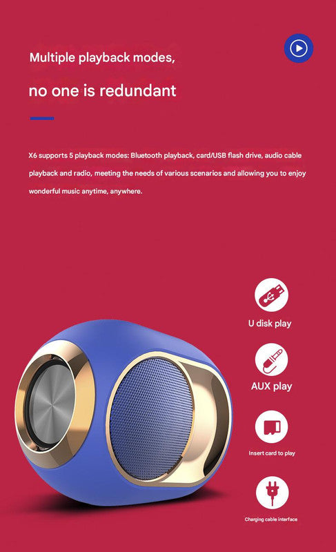 Portable Wireless Bluetooth 5.0 Speaker - TWS Stereo, Powerful Bass, Hands-Free Calls & Multiple Playback Modes(black)